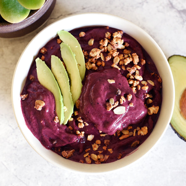 Quick & Easy 3 Ingredient Avocado Açaí Bowl Recipe