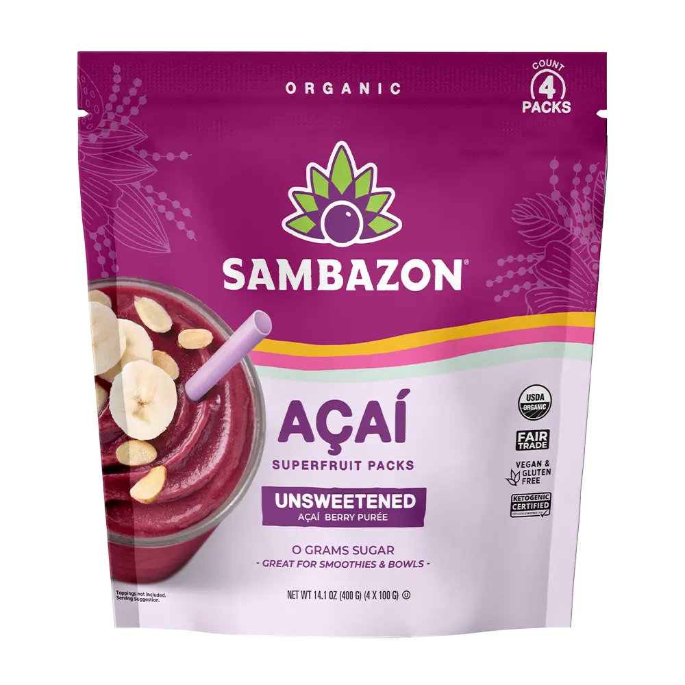 Unsweetened Frozen Açaí Superfruit Packs