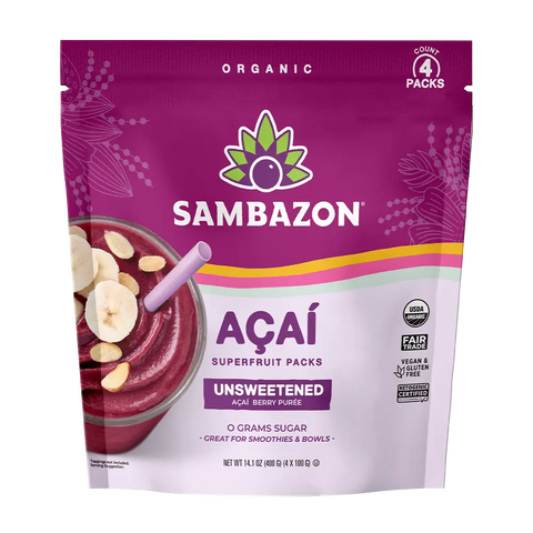 Unsweetened Frozen Açaí Superfruit Packs