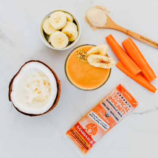 Carrot Juice Immune Booster Açaí Wellness Smoothie